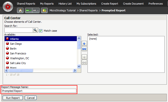 Microstrategy Web Edit Report KB37156: How to modify the Report Message name using the MicroStrategy ...